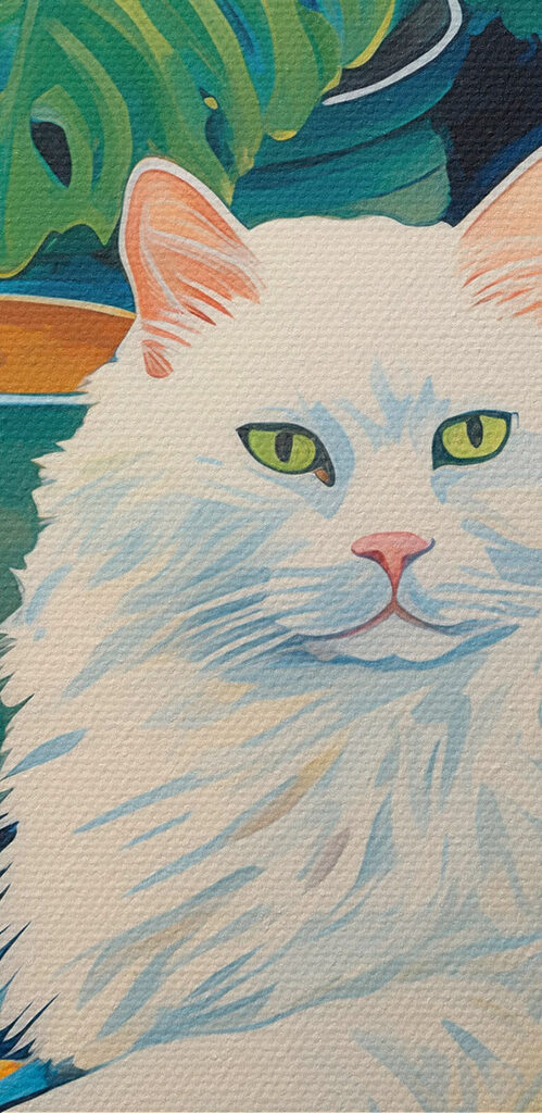 Cat lying on a couch