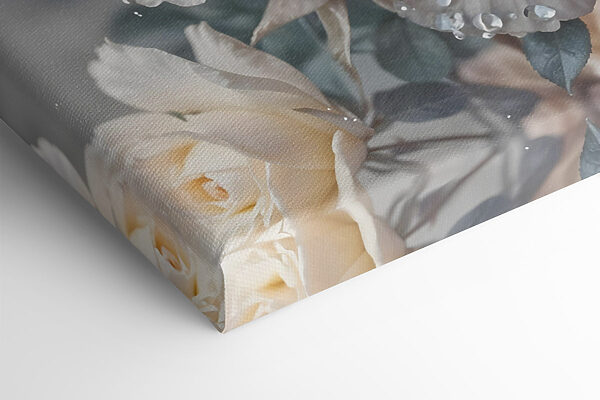 Group of white roses with water drops Group of white roses with water drops