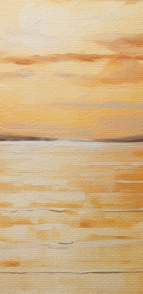 Painting of a sailboat on a calm lake