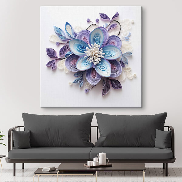 Floare de hârtie realizată cu benzi de hârtie Floare de hârtie realizată cu benzi de hârtie