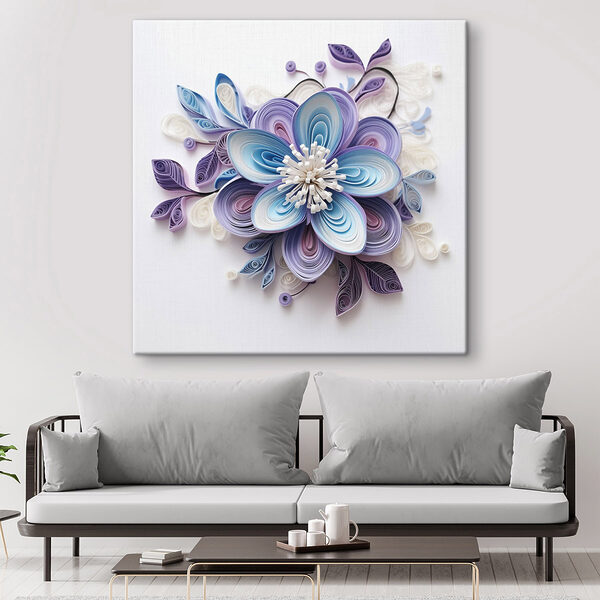 Floare de hârtie realizată cu benzi de hârtie Floare de hârtie realizată cu benzi de hârtie