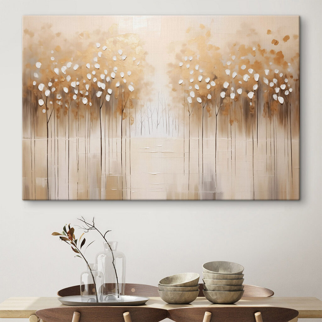 Serene trees in soft hues Serene trees in soft hues