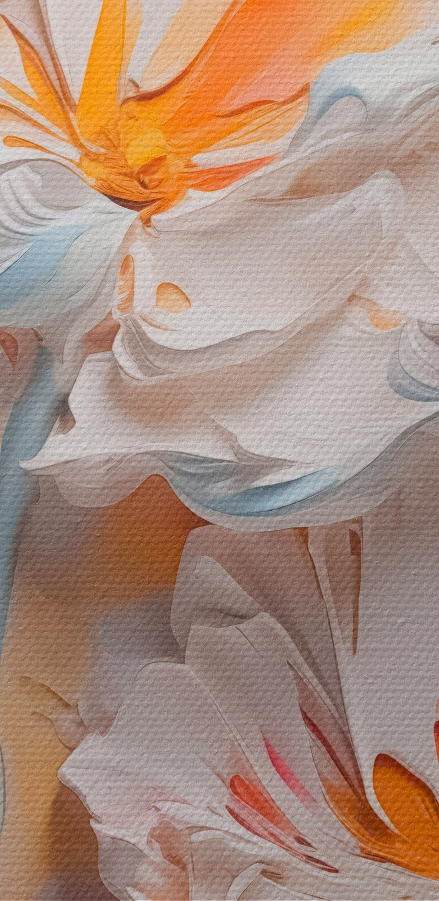 Pictura de flori pe un perete
