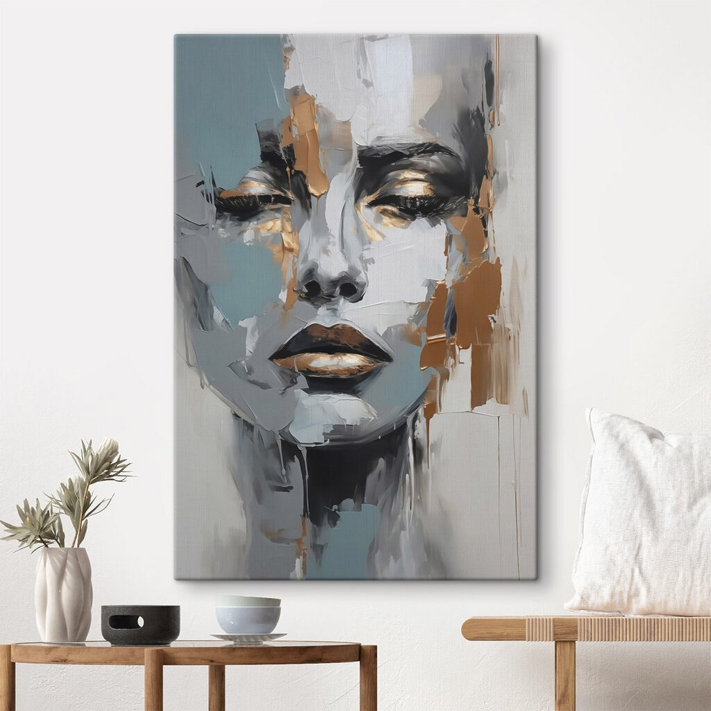 Painting of a woman's face Painting of a woman's face