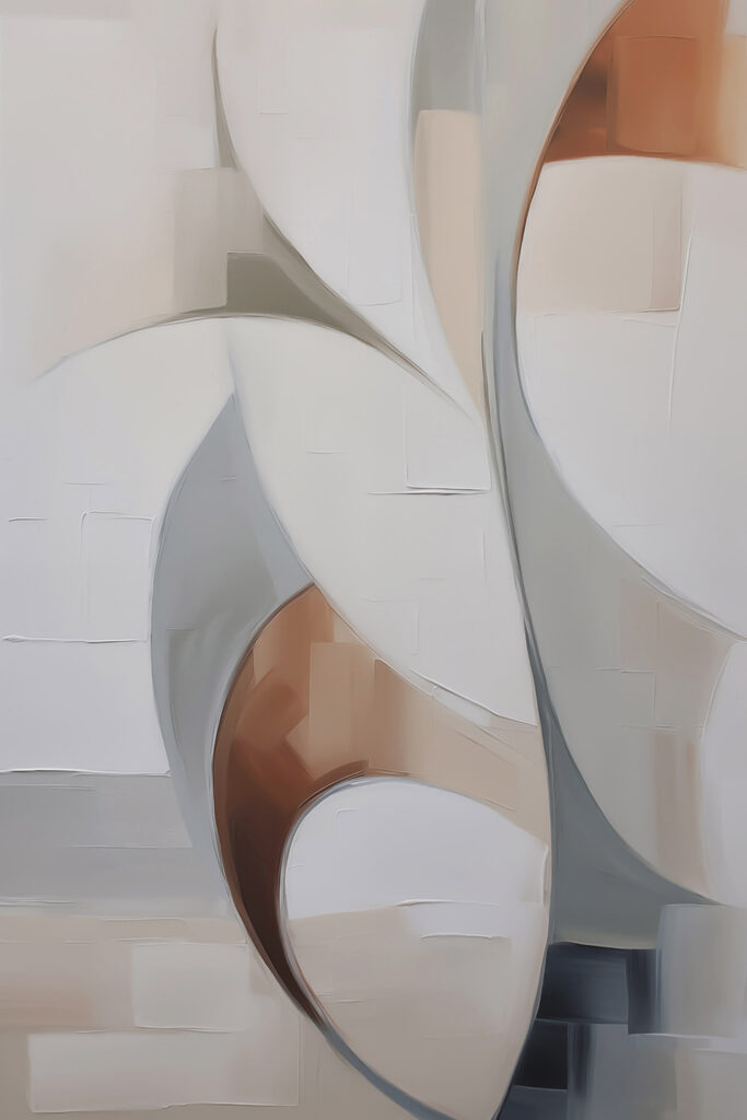 White and brown art White and brown art