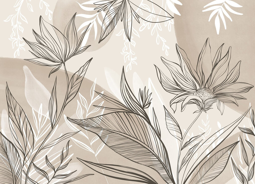Delicate florale linie art design Delicate florale linie art design