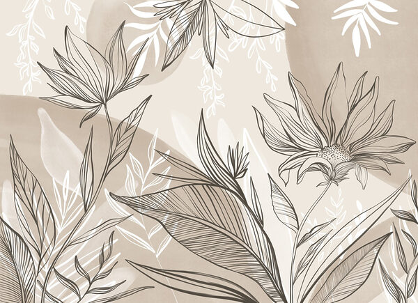 Delicate florale linie art design Delicate florale linie art design