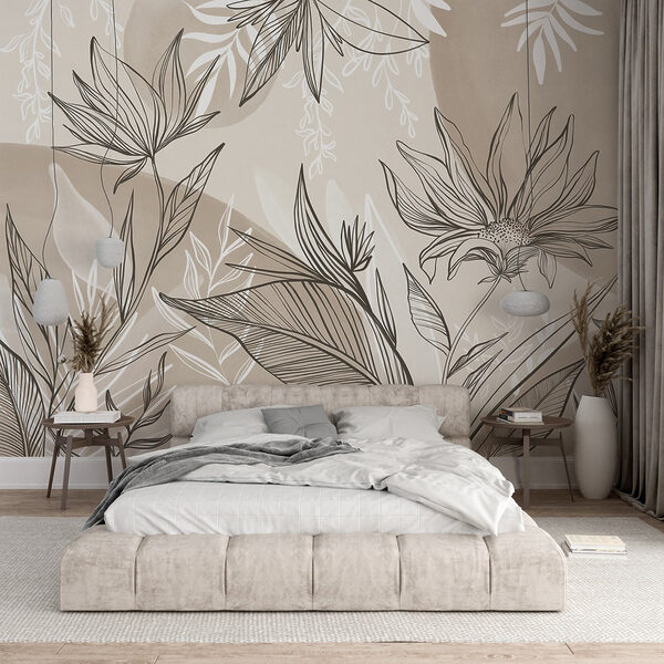 Delicate florale linie art design Delicate florale linie art design