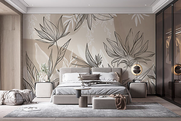 Delicate florale linie art design Delicate florale linie art design
