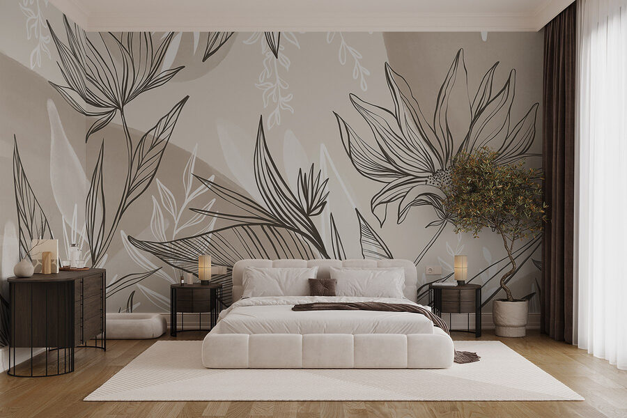 Delicate florale linie art design Delicate florale linie art design