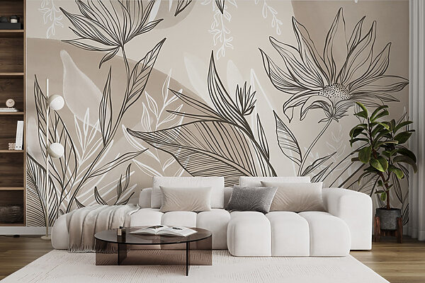 Delicate florale linie art design Delicate florale linie art design