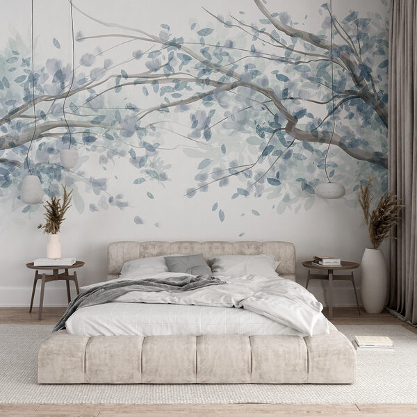 Fototapet Fototapet Copac cu frunze albastre (SKU: w08867v2)