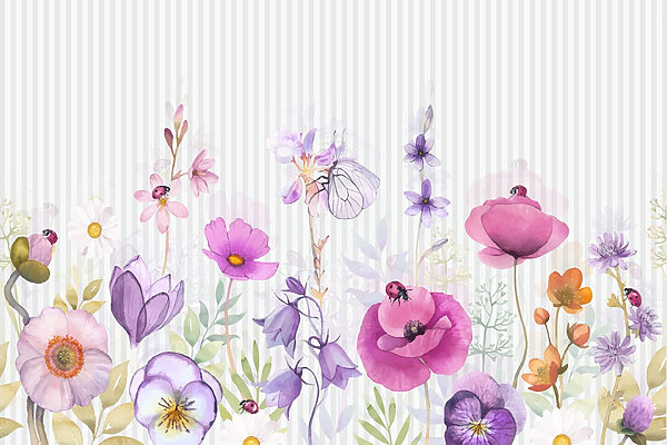 Flori colorate și insecte pline de viață Flori colorate și insecte pline de viață