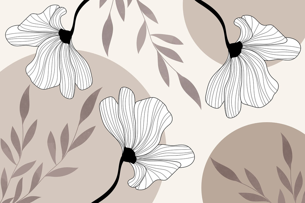 Delicate florale linie de design lucrări de artă Delicate florale linie de design lucrări de artă