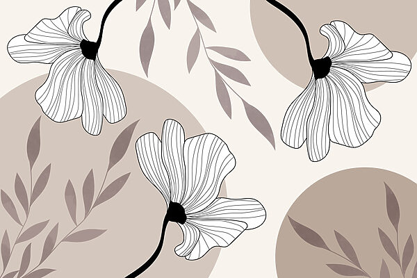 Delicate florale linie de design lucrări de artă Delicate florale linie de design lucrări de artă