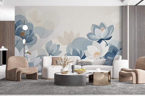 Flori senine în nuanțe moi Fototapet Flori senine în nuanțe moi