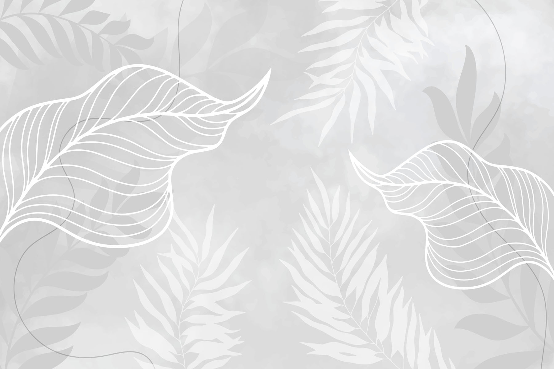 White leaves on a gray background White leaves on a gray background