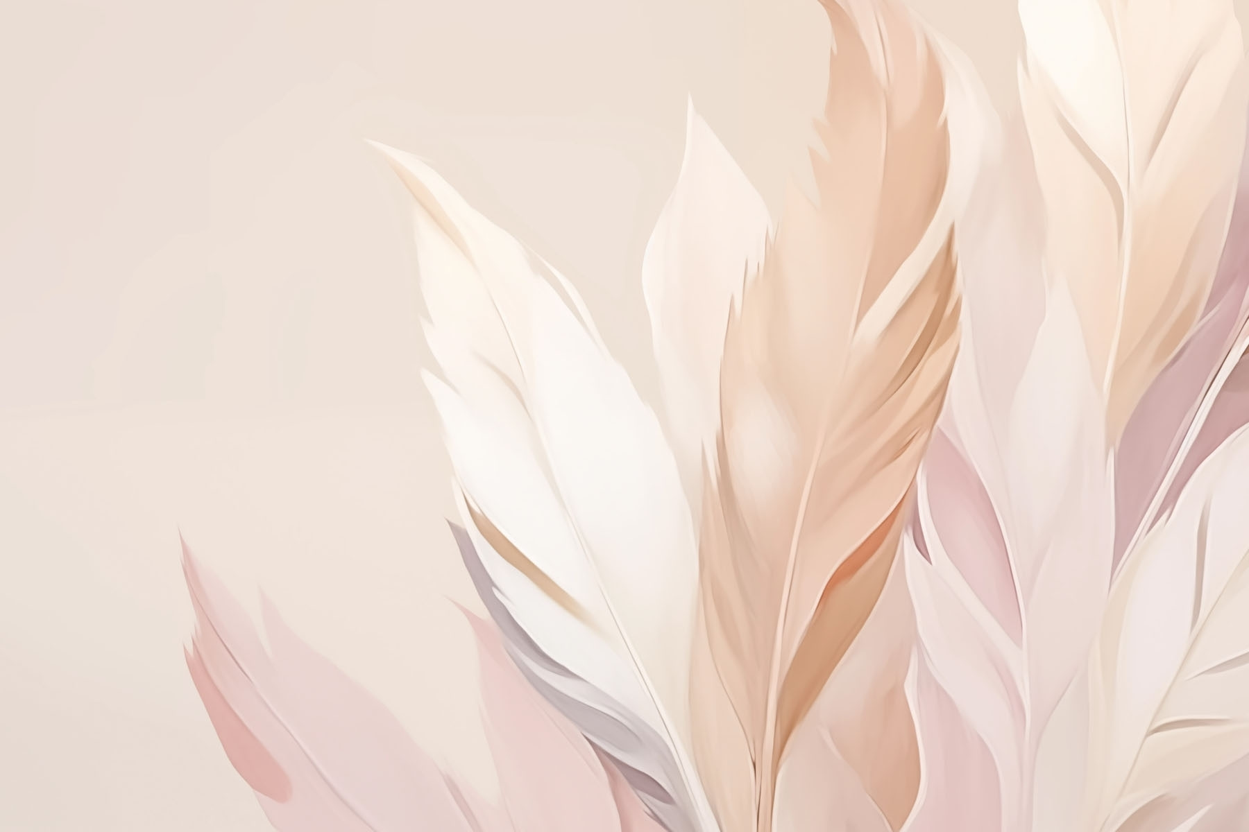 Soft hues of delicate feathers
