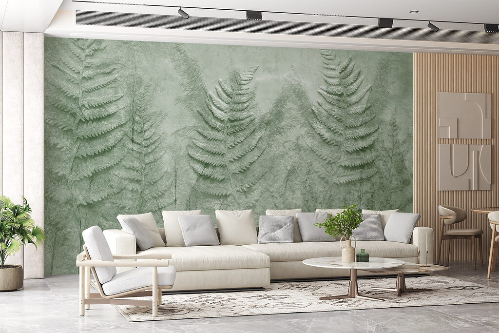 Fern fronds in a wall Fern fronds in a wall