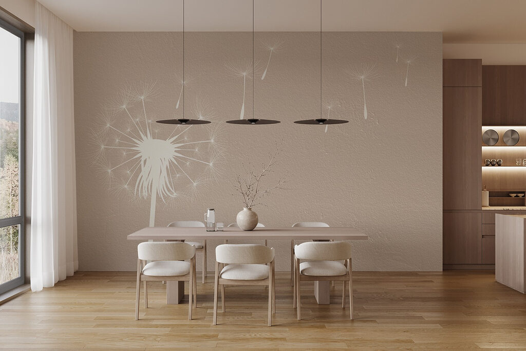 Dandelion seeds flying in the air Dandelion seeds flying in the air