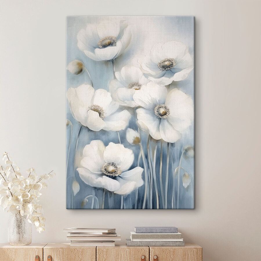 Pictura de flori albe