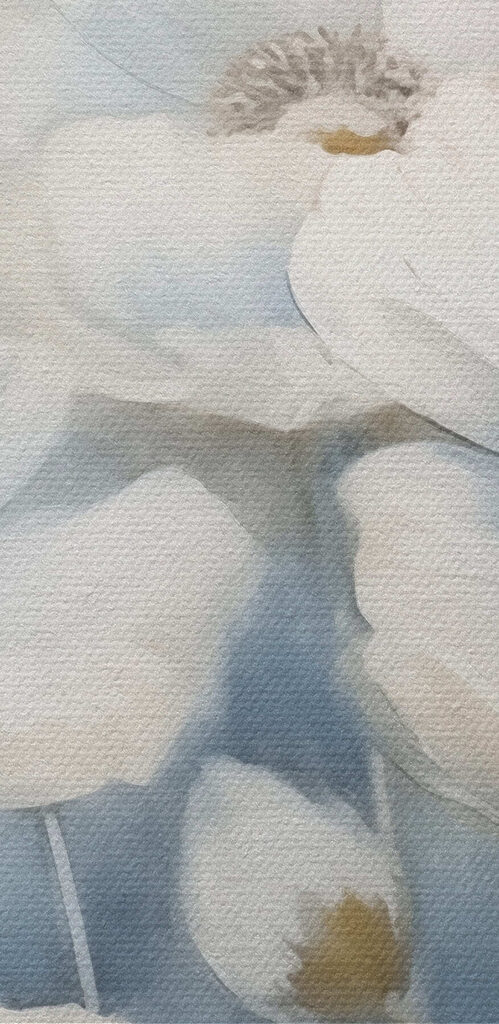 Painting of white flowers