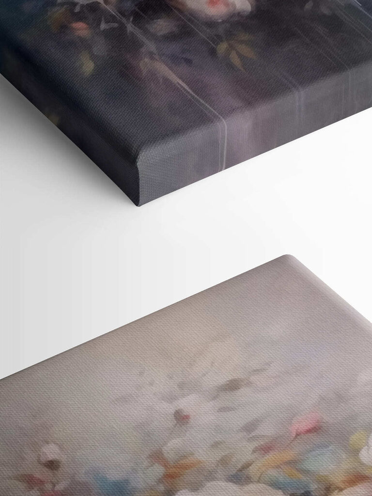 Painting of flowers in a vase