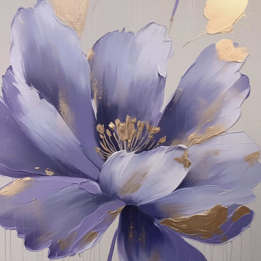 Painting of a purple flower