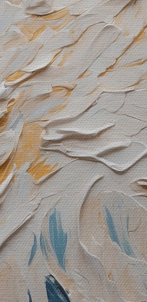 White and blue painting