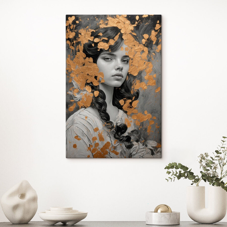 Portret cu texturi artistice