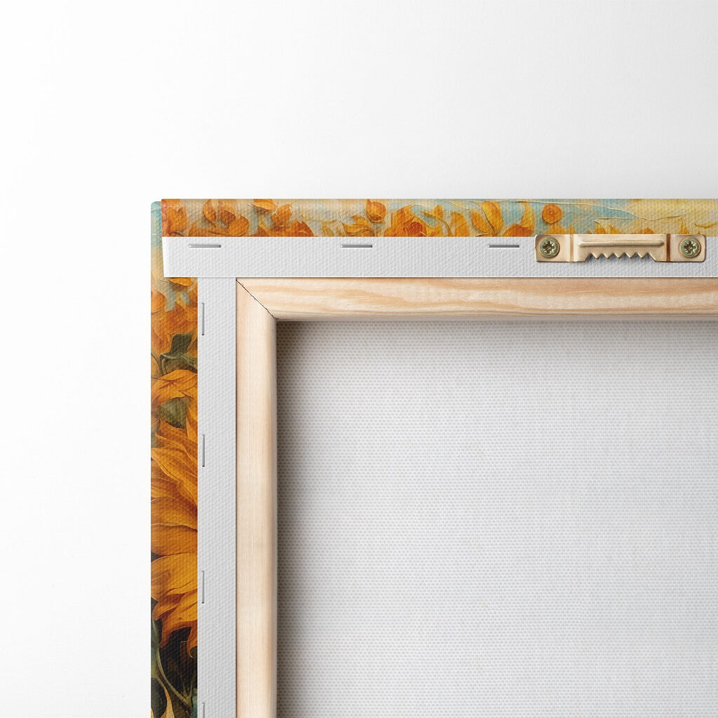 Painting of sunflowers in a field Painting of sunflowers in a field