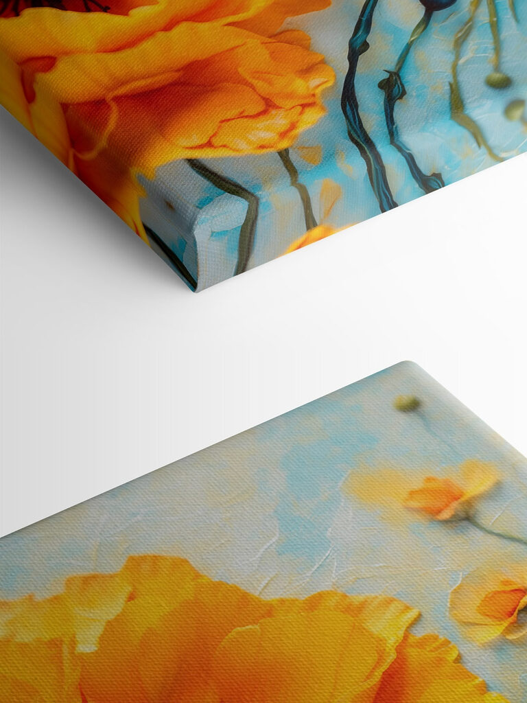 Vibrant blooms enhance serene backdrop