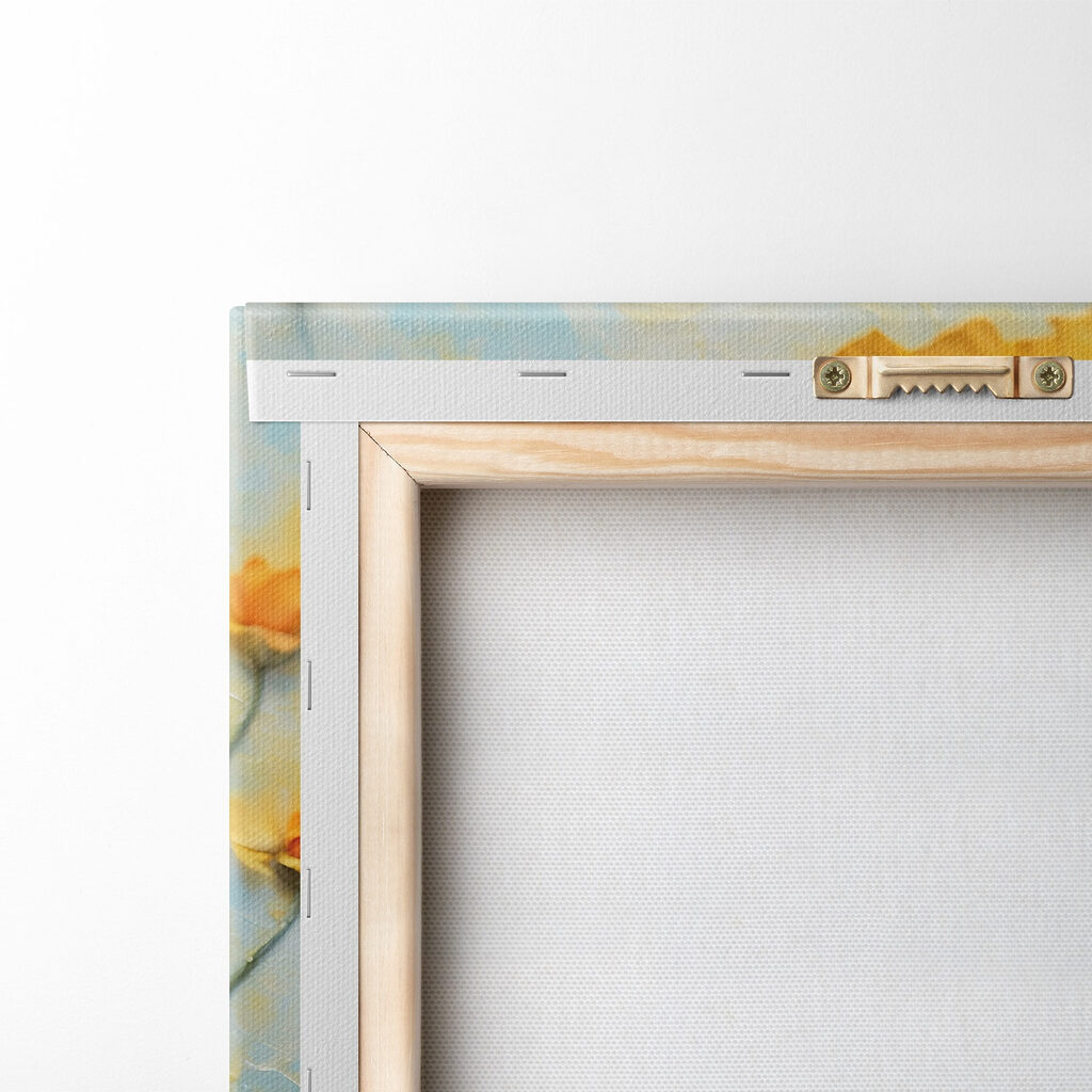 Vibrant blooms enhance serene backdrop