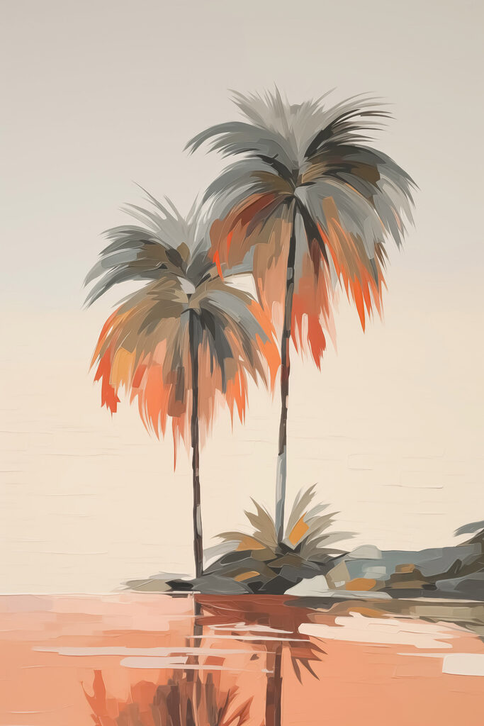 Palm trees on a beach