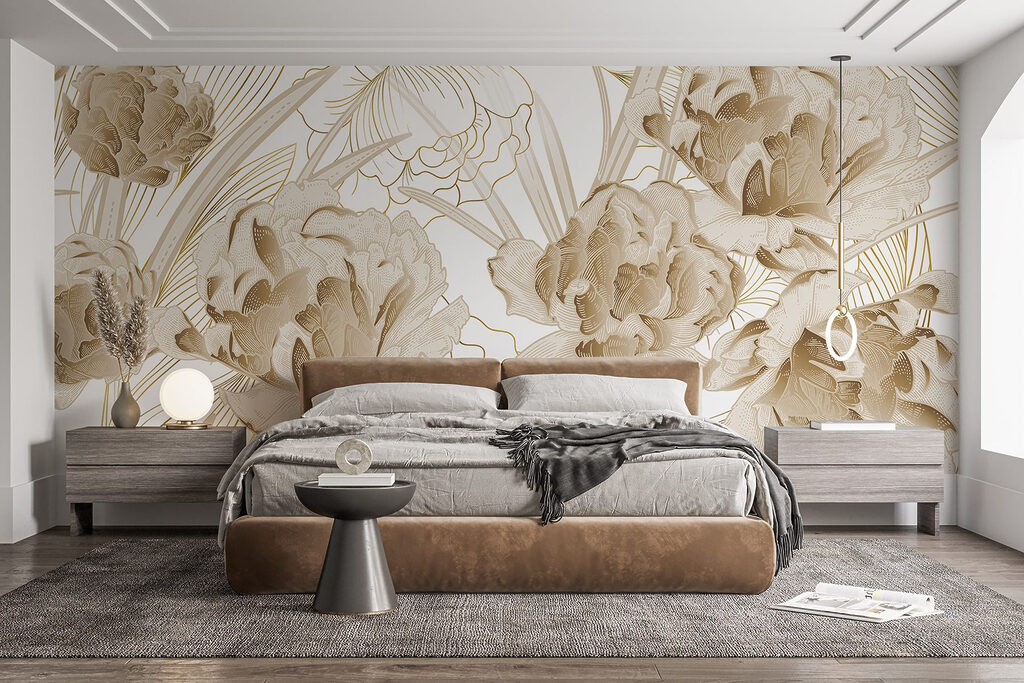 Elegant floral design in muted tones