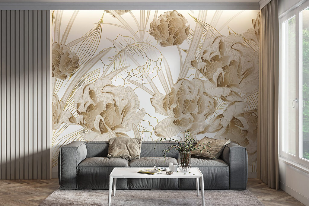 Elegant floral design in muted tones