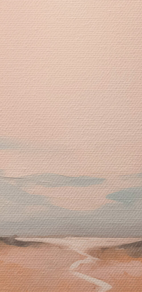 Painting of a river running through a field Painting of a river running through a field