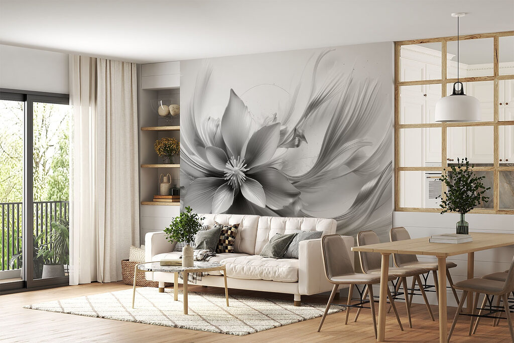 Flower with leaves and petals Flower with leaves and petals