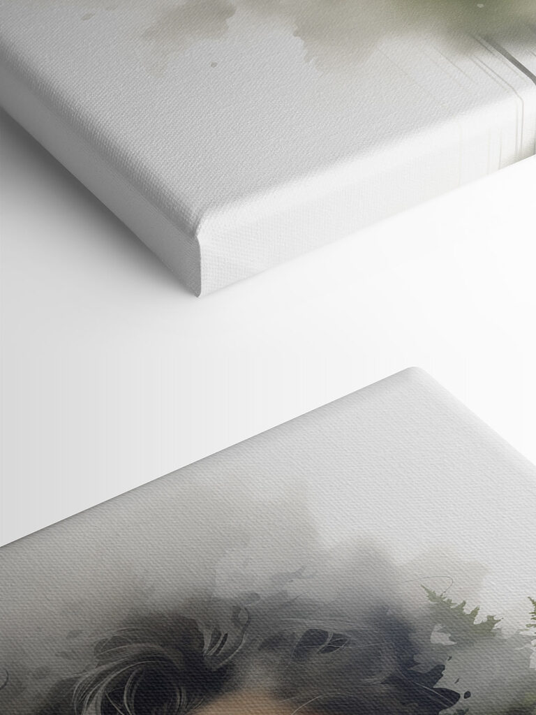 Woman's face with trees in the background