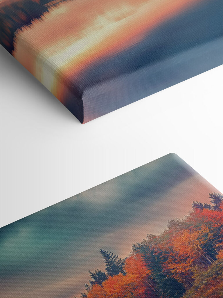 Lake with trees and clouds in the sky