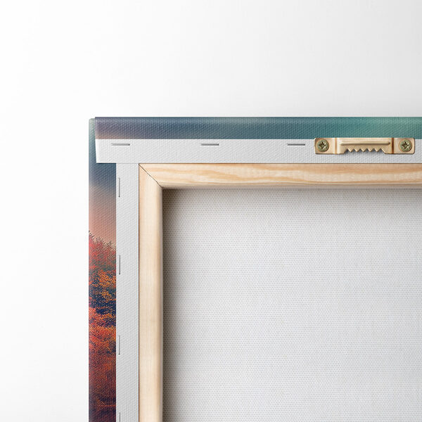 Lake with trees and clouds in the sky