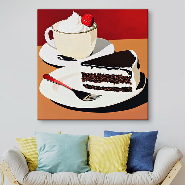 O felie de tort și o ceașcă de cafea O felie de tort și o ceașcă de cafea