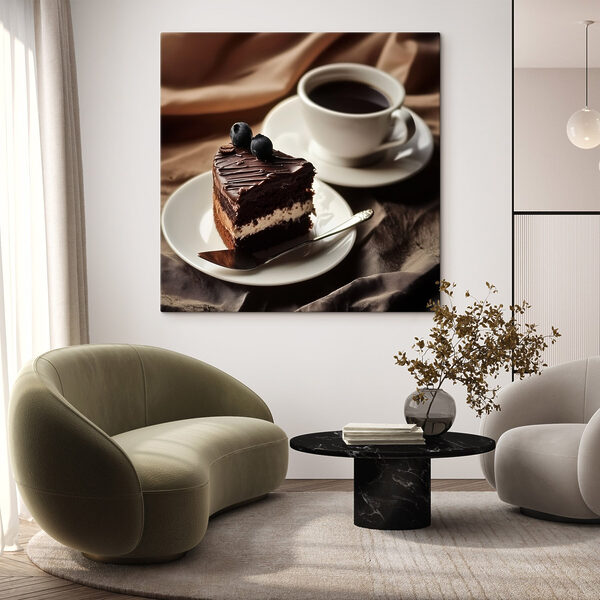 O felie de tort și o ceașcă de cafea O felie de tort și o ceașcă de cafea