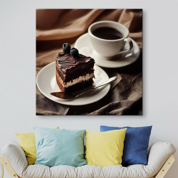 O felie de tort și o ceașcă de cafea O felie de tort și o ceașcă de cafea