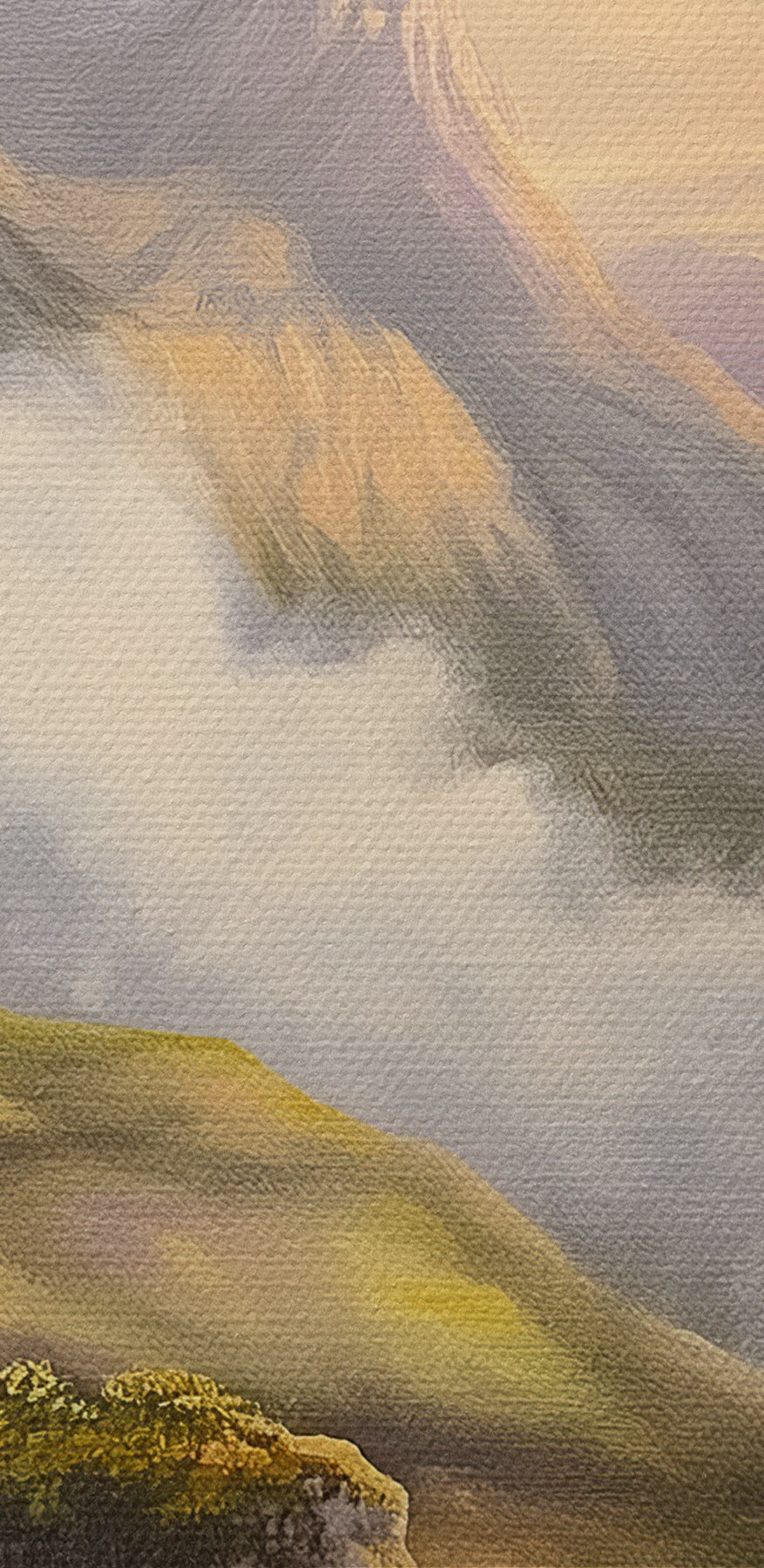 Painting of mountains and clouds Painting of mountains and clouds