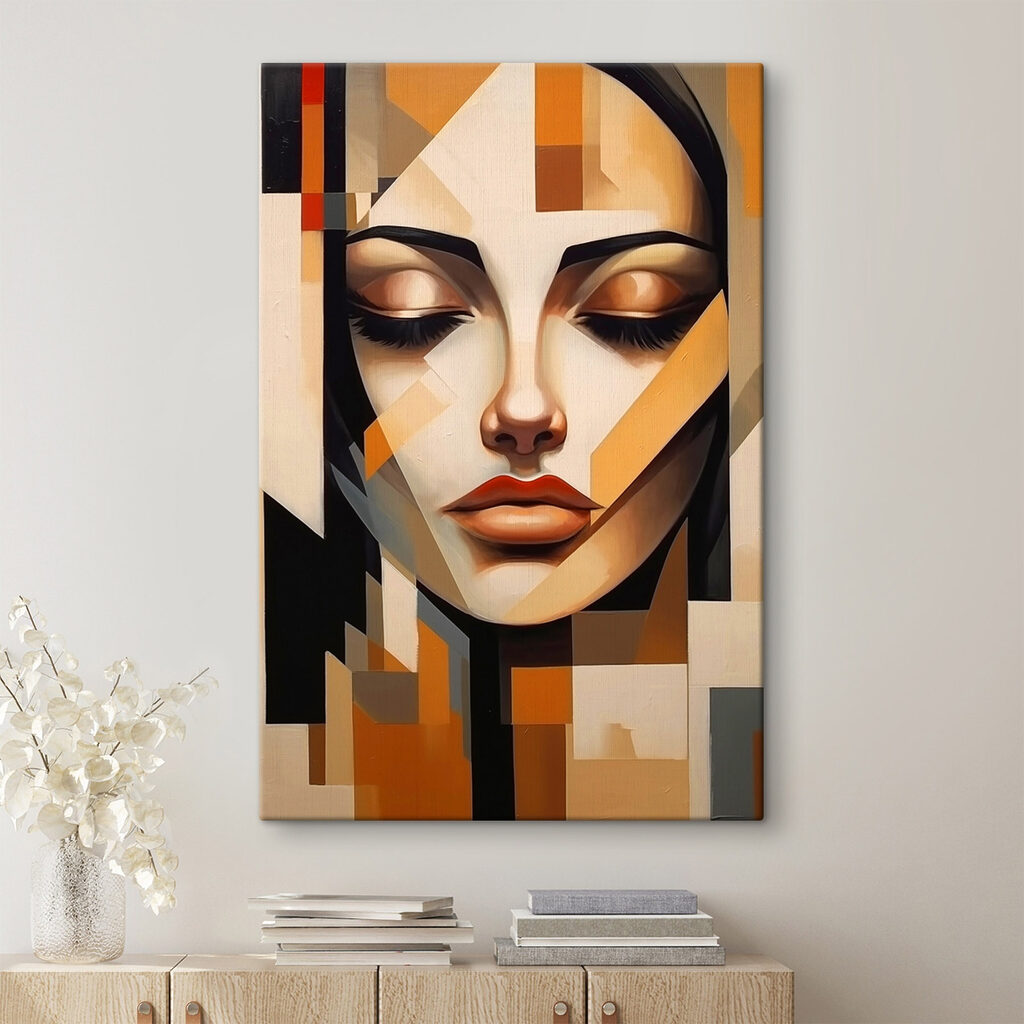 Painting of a woman's face