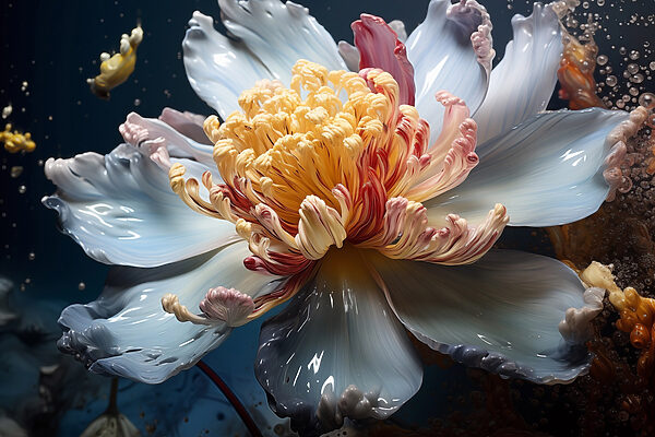 Floare delicată în culori vibrante Floare delicată în culori vibrante