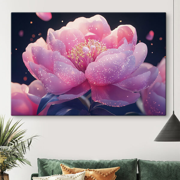 Floare roz cu sclipici Floare roz cu sclipici
