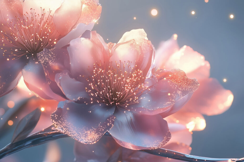 Delicate blooms in soft pastel hues Delicate blooms in soft pastel hues