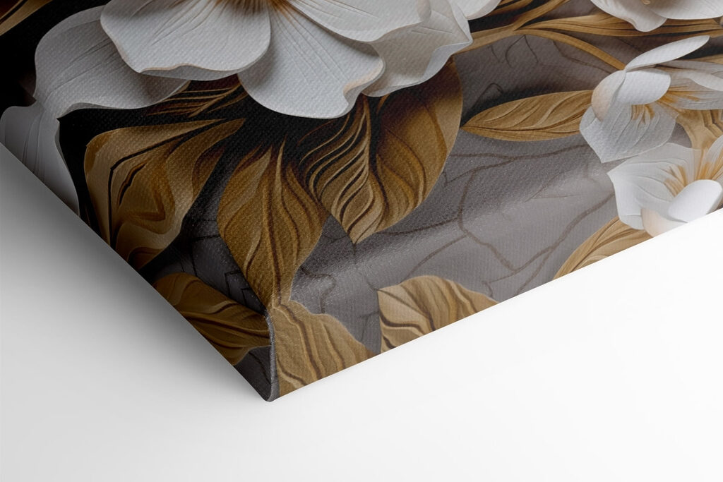 Group of white flowers and leaves Group of white flowers and leaves